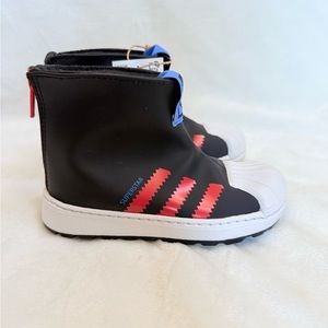 Adidas Superstar 360 Rain Boot J 'Black Bright Red' Kids toddler size 7
